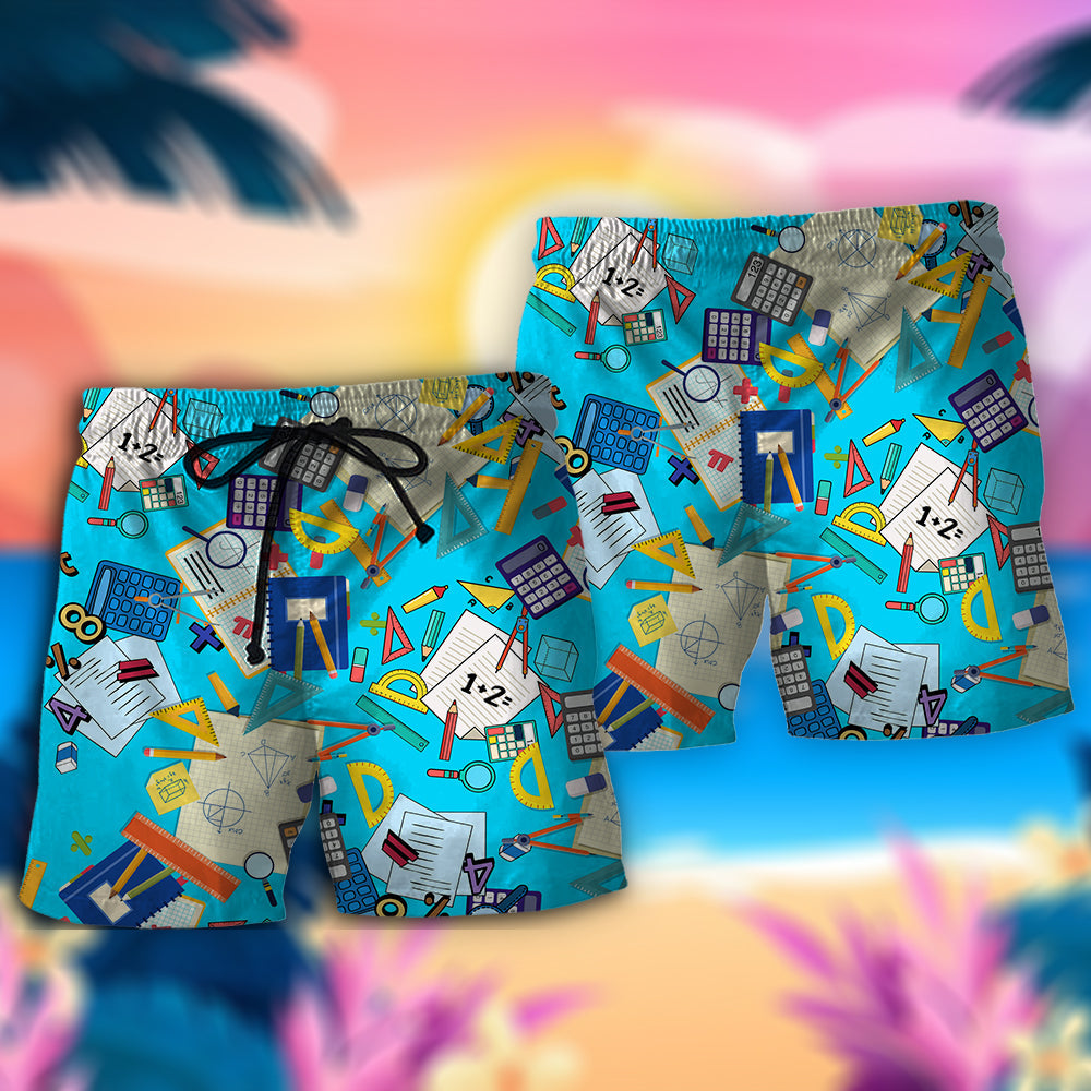 Math Humor I Love Numbers Funny – Beach Short