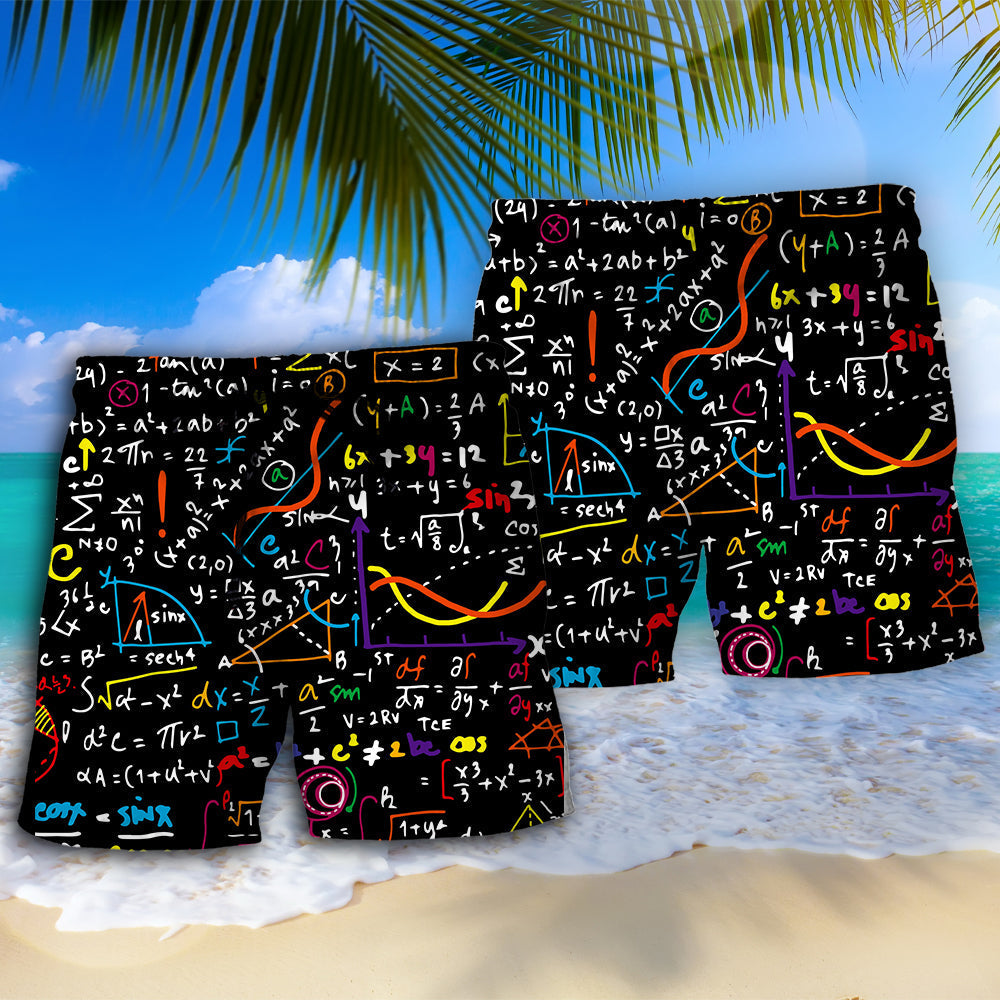Math Lover Simple Fun Quote – Beach Short