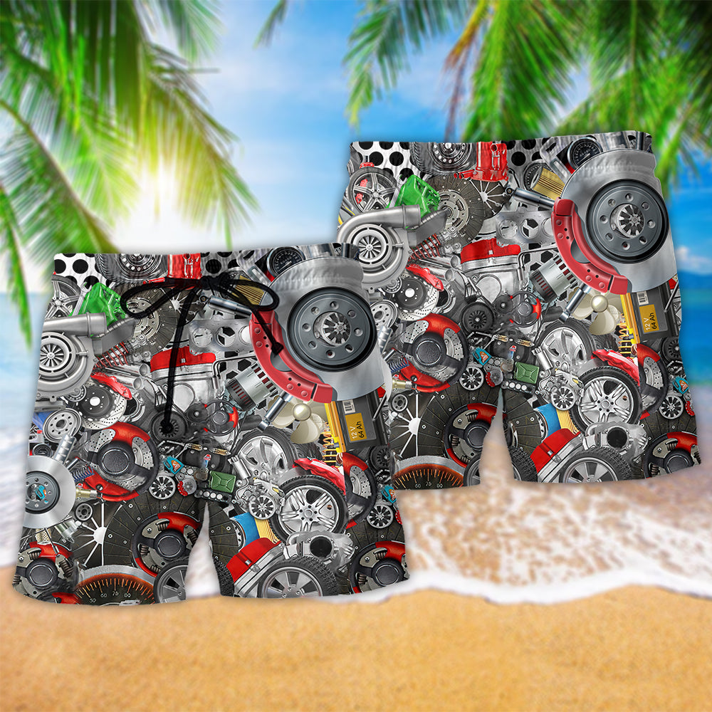 Mechanic Strength And Skill Lifestyle Art – Beach Short