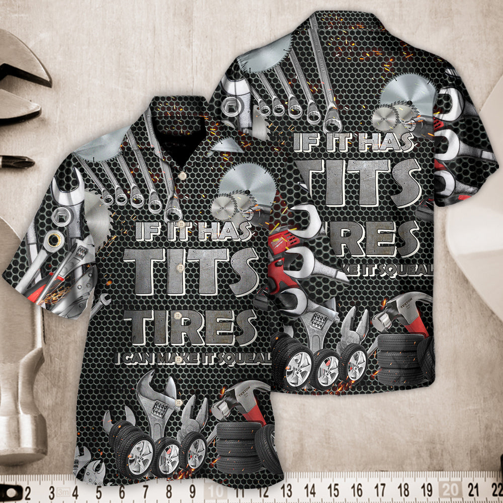 Funny Mechanic Strong Attitude Vintage Style - Hawaiian Shirt