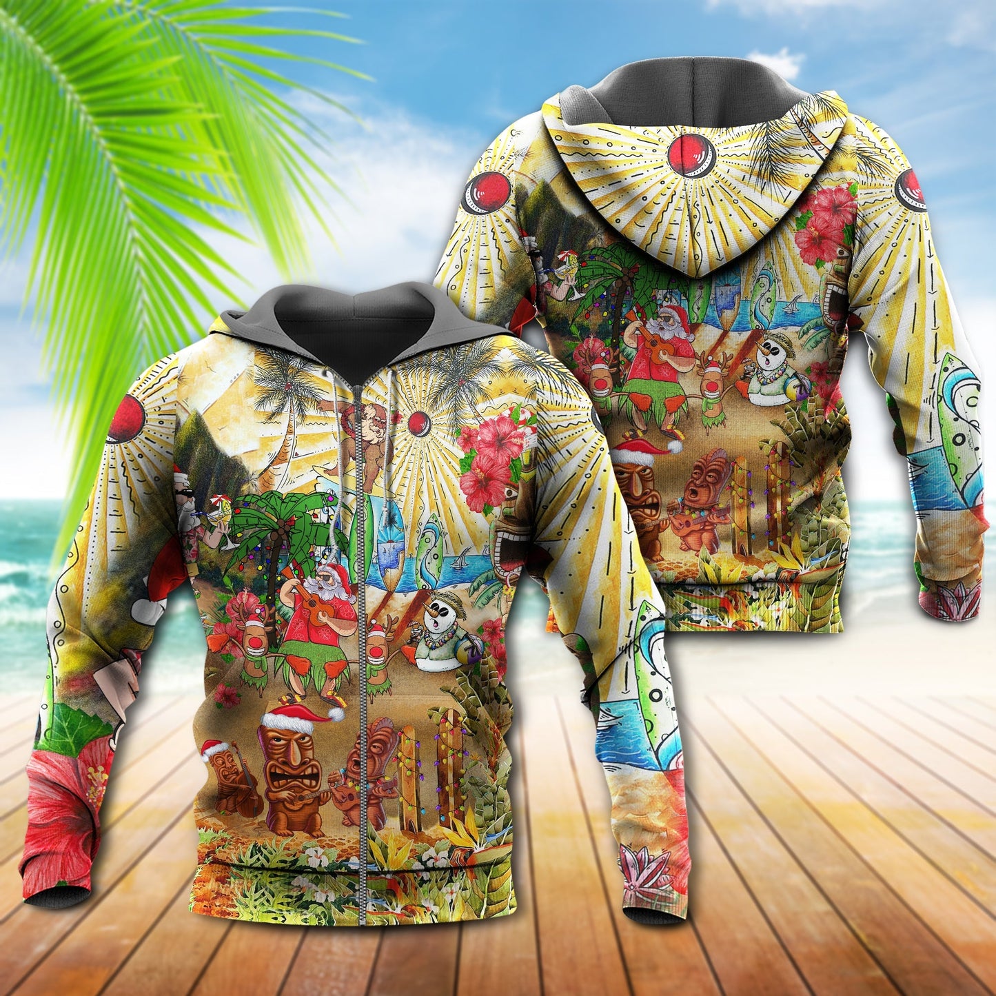 Mele Christmas Hawaii Tropical - 3D Hoodie4