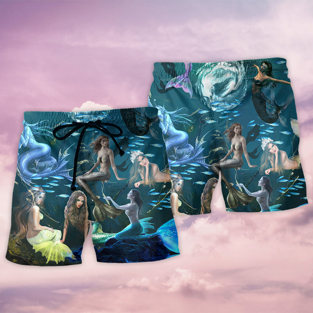 Mermaid Deep Sea Dark Fantasy – Beach Short