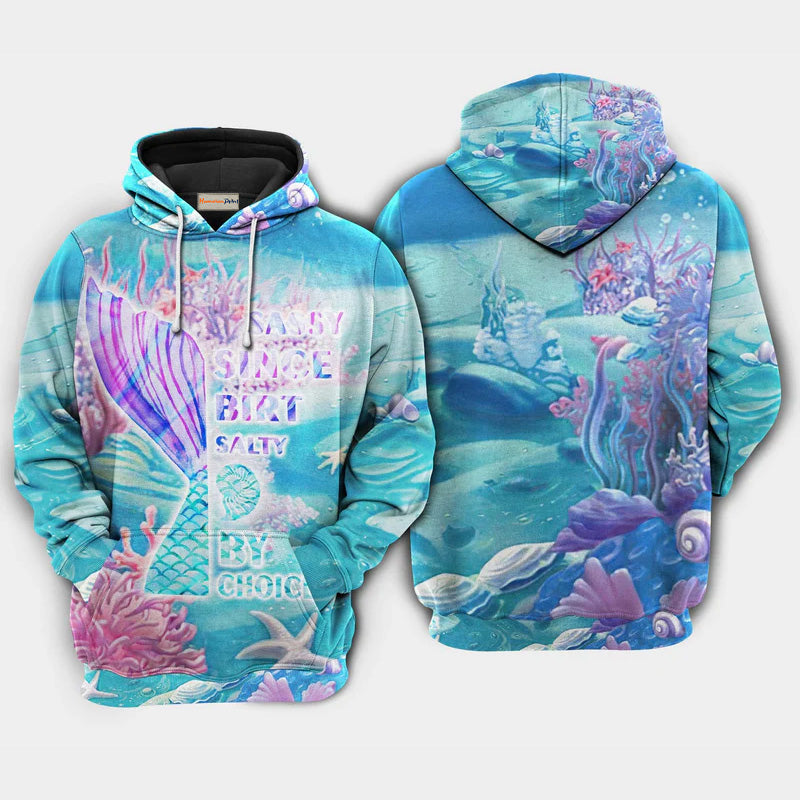 Mermaid Ocean Skyline Art – 3D Hoodie