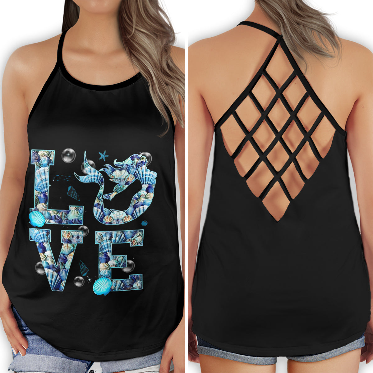 Mermaid Ocean Princess Dream Vibes - Hollow Tank Top