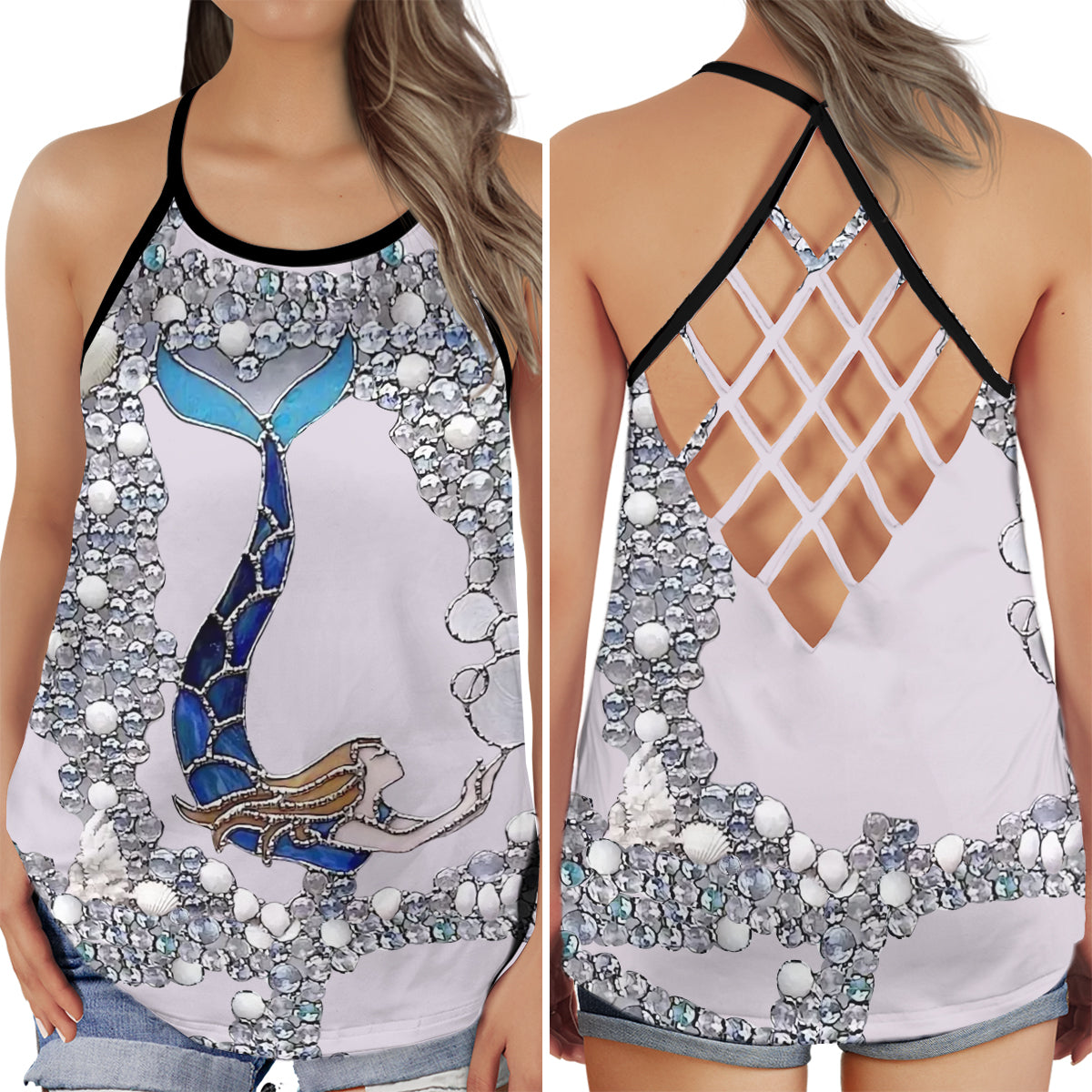 Mermaid Princess Under The Sea Vibes - Hollow Tank Top