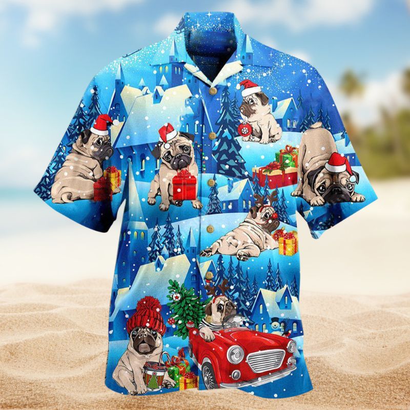 Merry Christmas With My Pug Edition – Hawaiian Shirt