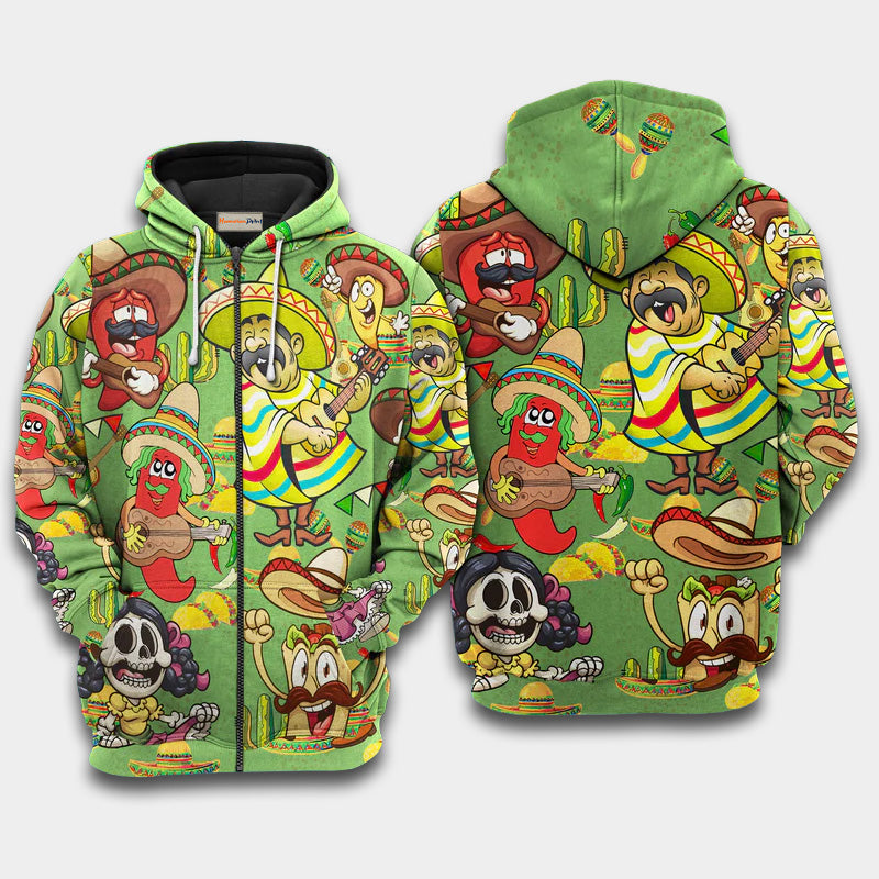 Mexican Culture Food Art – 3D Hoodie