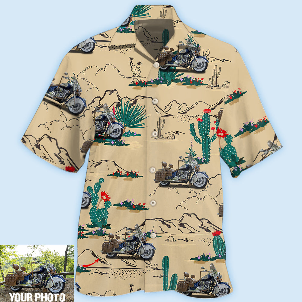 Motorcycle Desert Custom Photo Style – Hawaiian Shirt
