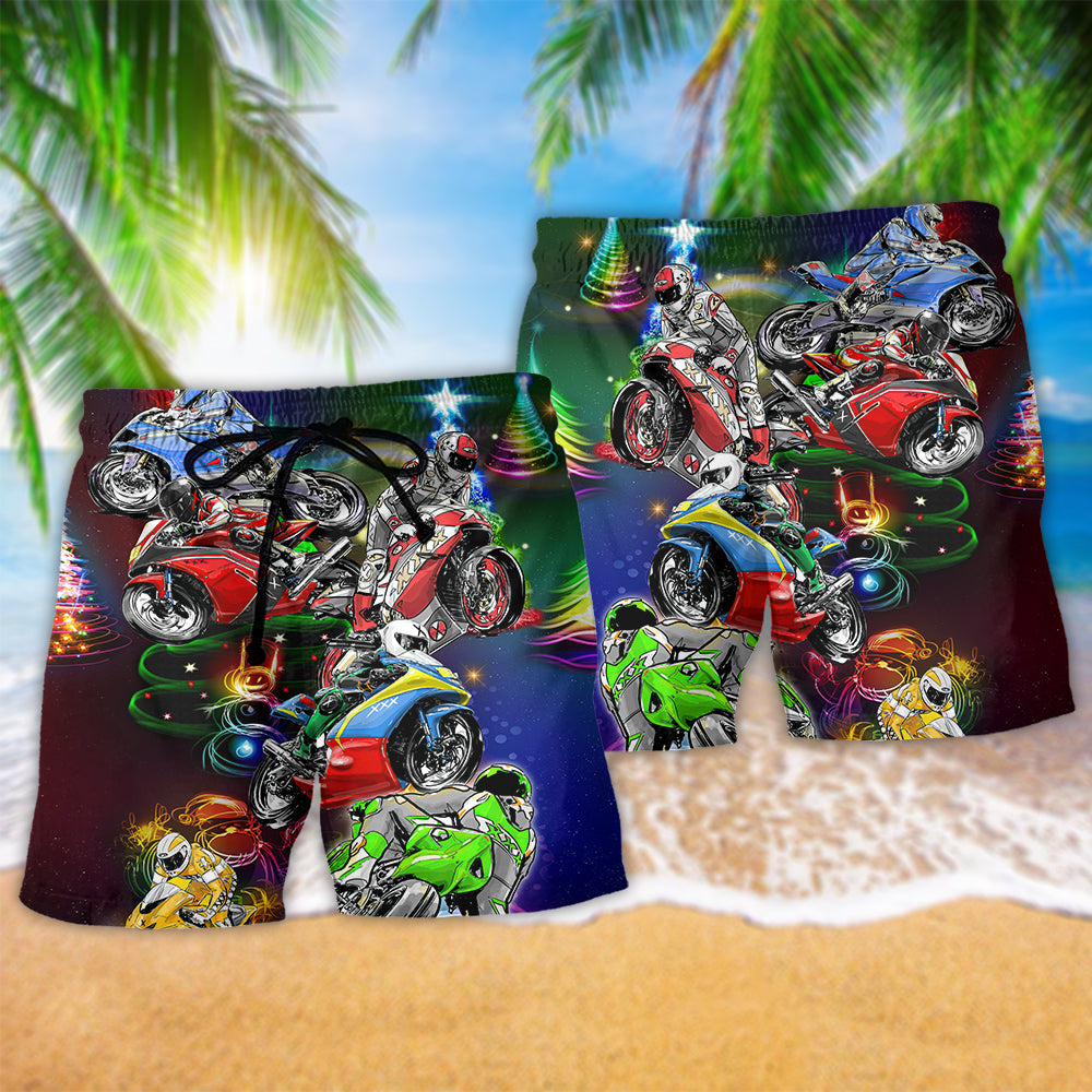 Motorcycle Racing Christmas Energy – Beach Short