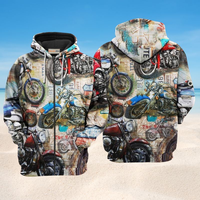 Motorcycle Is My Life Quote Art – 3D Hoodie