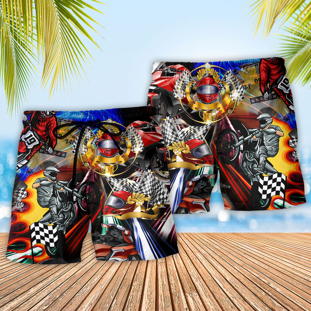 Motorcycle Ride Wind And Rain – Beach Short