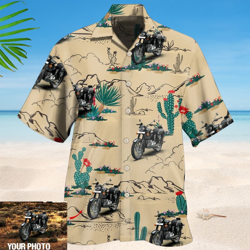 Motorcycle Desert Basic Photo Style – Hawaiian Shirt