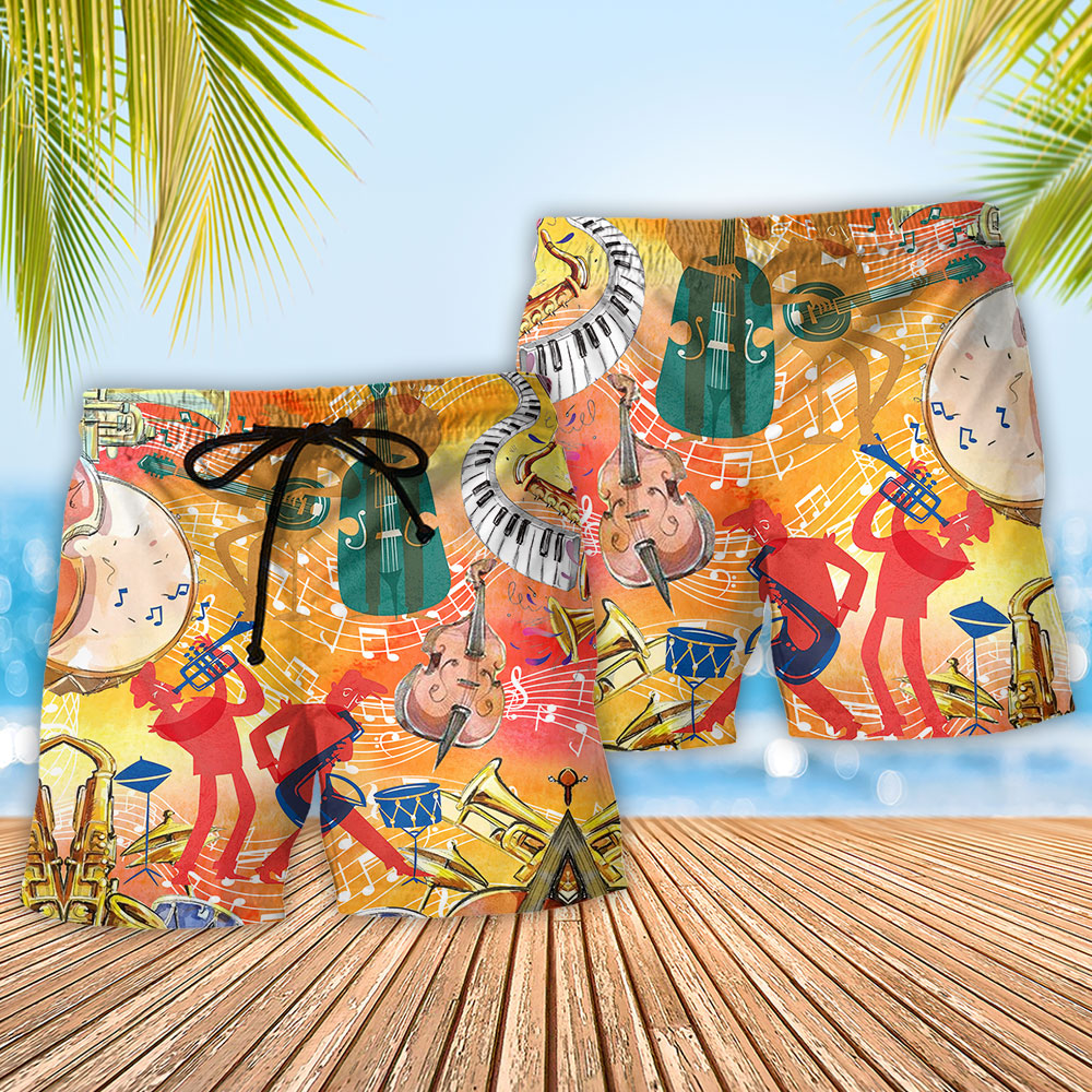Jazz Music Life Quote Style – Beach Short