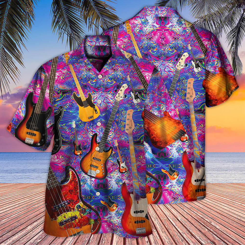 Guitar Life Love Purple Vintage Style - Hawaiian Shirt