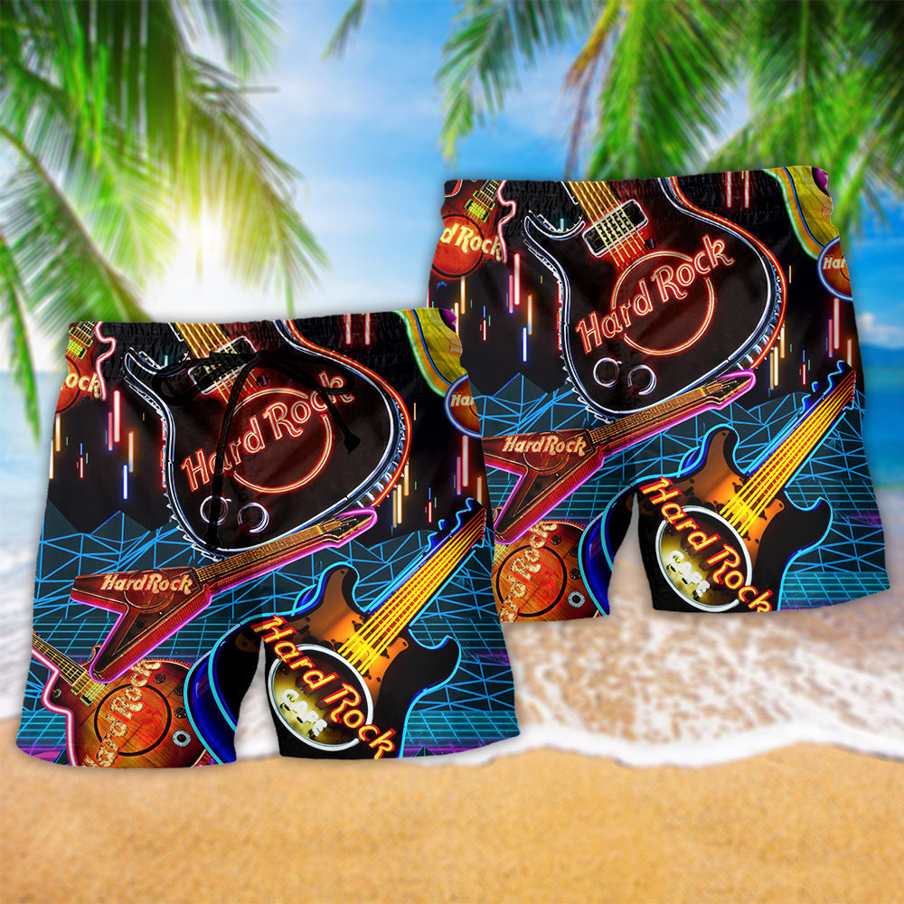 Guitar Hearts Beat For Music - Beach Short