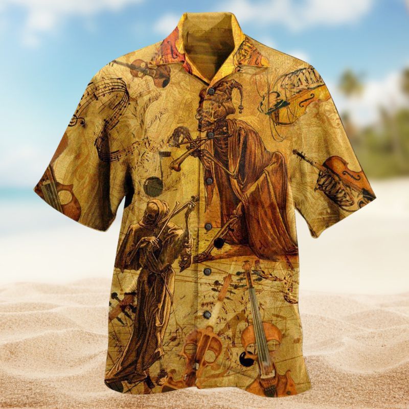 Music Violin Or Fiddle Edition – Hawaiian Shirt