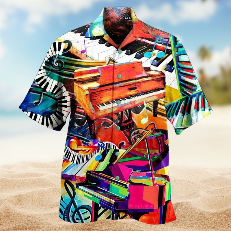 Music Where Words Fail Piano Speaks Limited Edition – Hawaiian Shirt