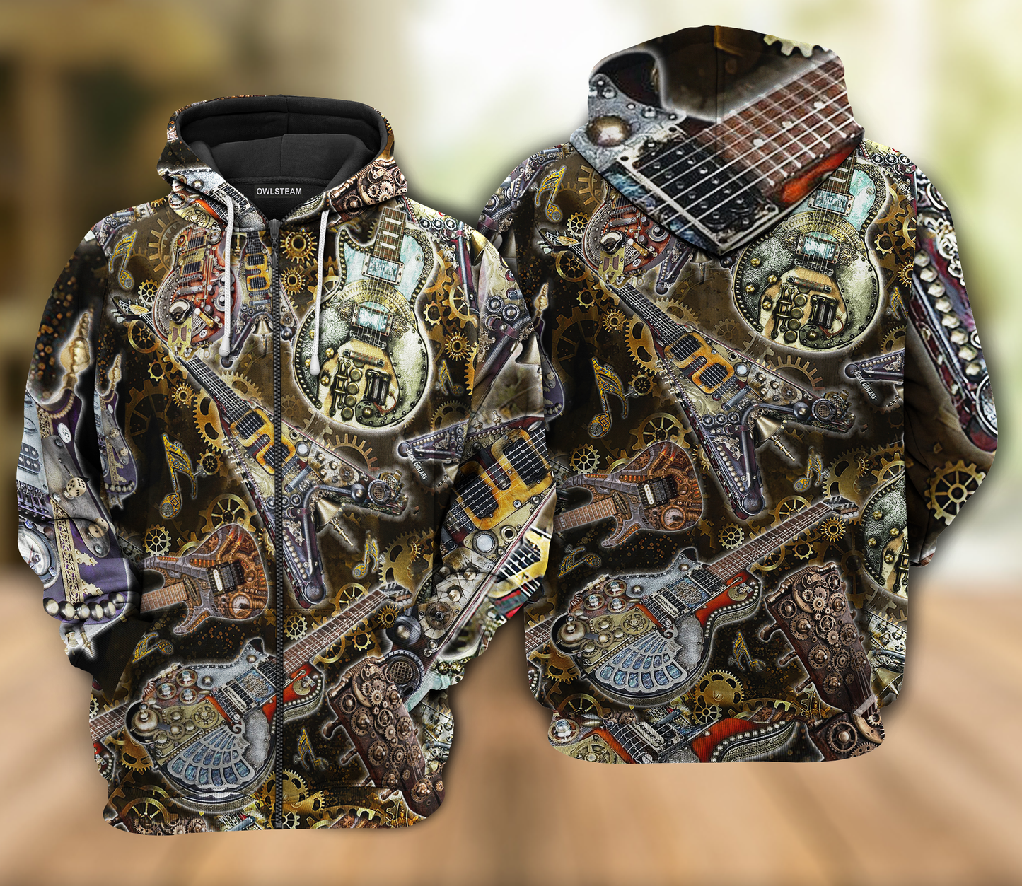 Music Guitar Machine Style - Hoodie - HOOD146DMT280921-Owls Matrix