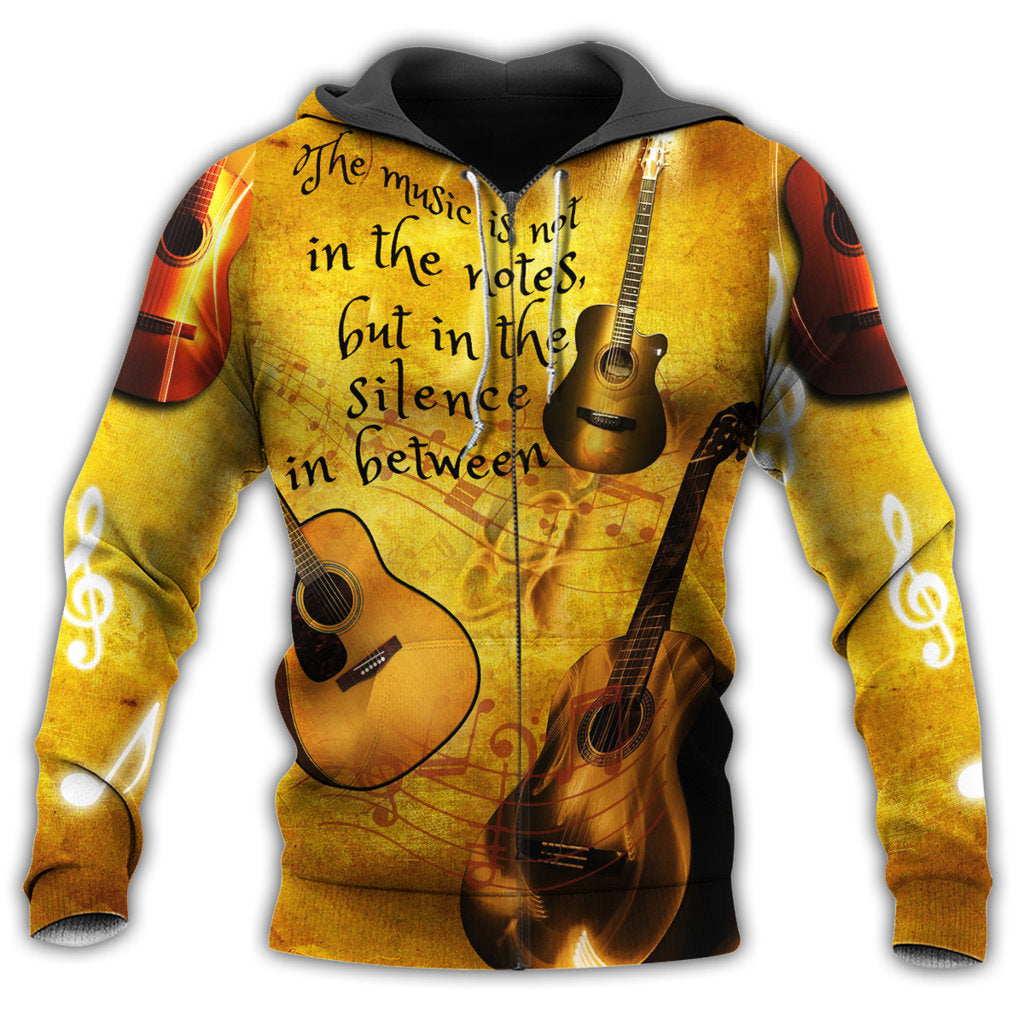 Music In The Silence Quote - 3D Hoodie