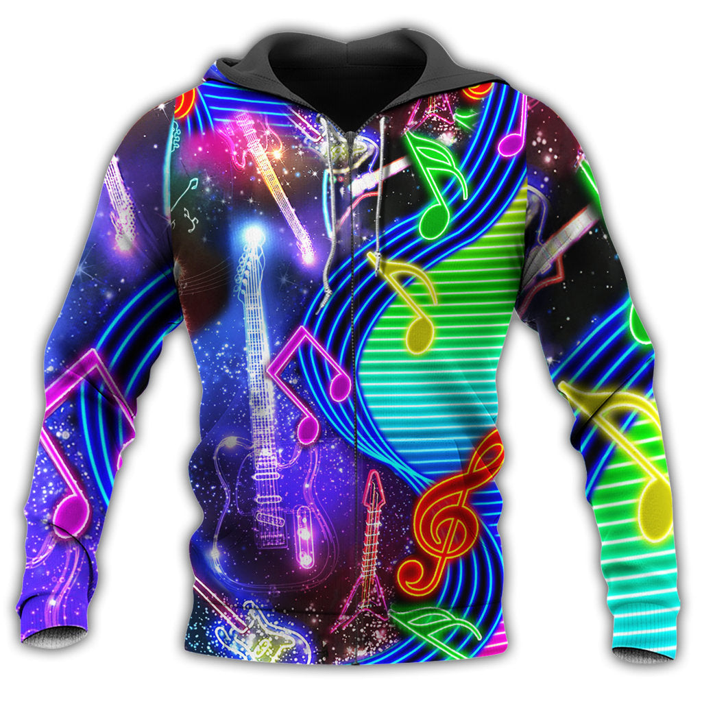 Music Love Light Neon - 3D Hoodie2