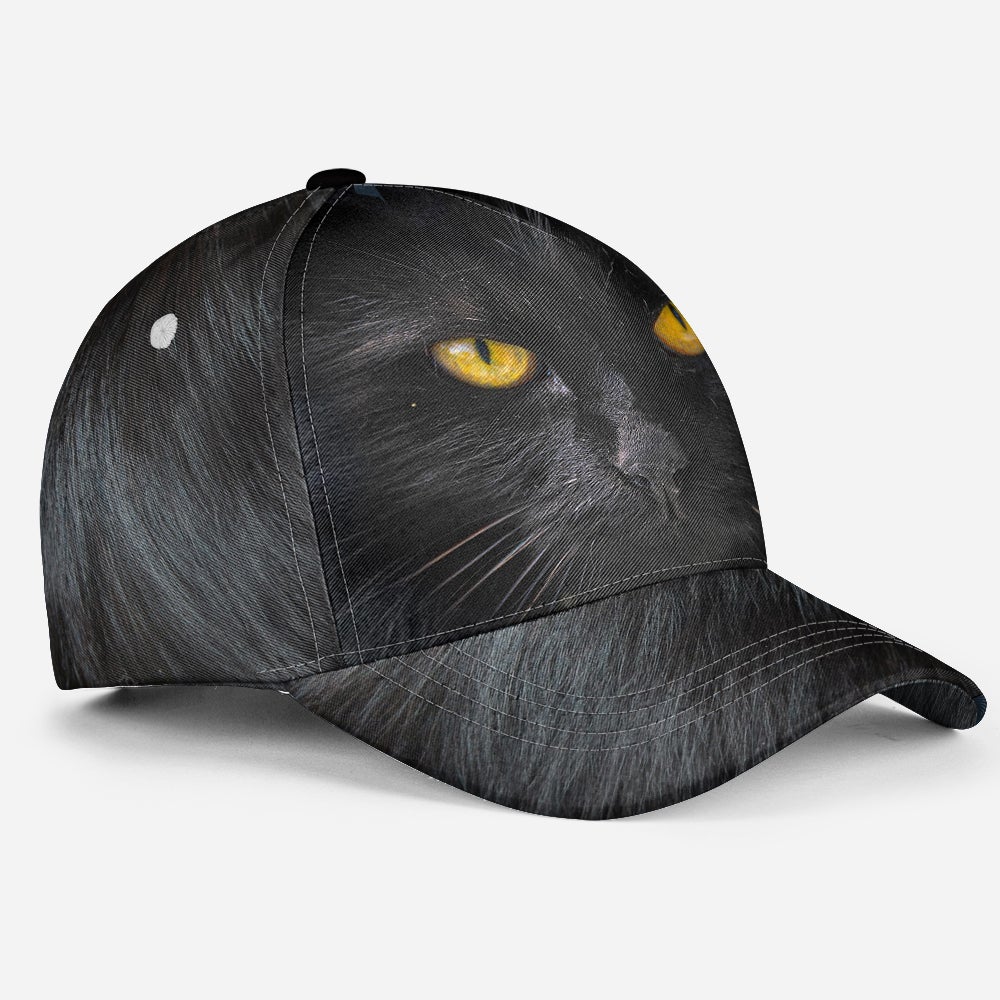 Black Cat Fur Pattern – Classic Cap