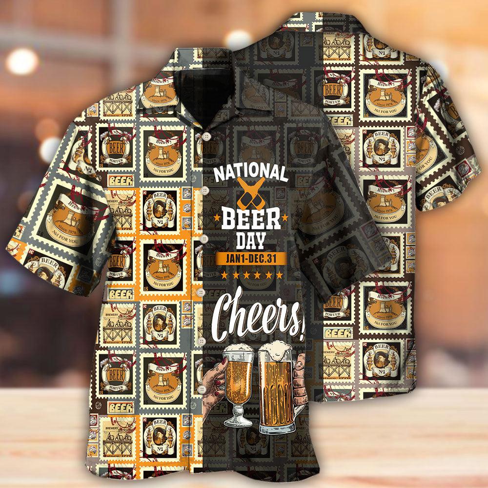 National Beer Day Cheers Style – Hawaiian Shirt