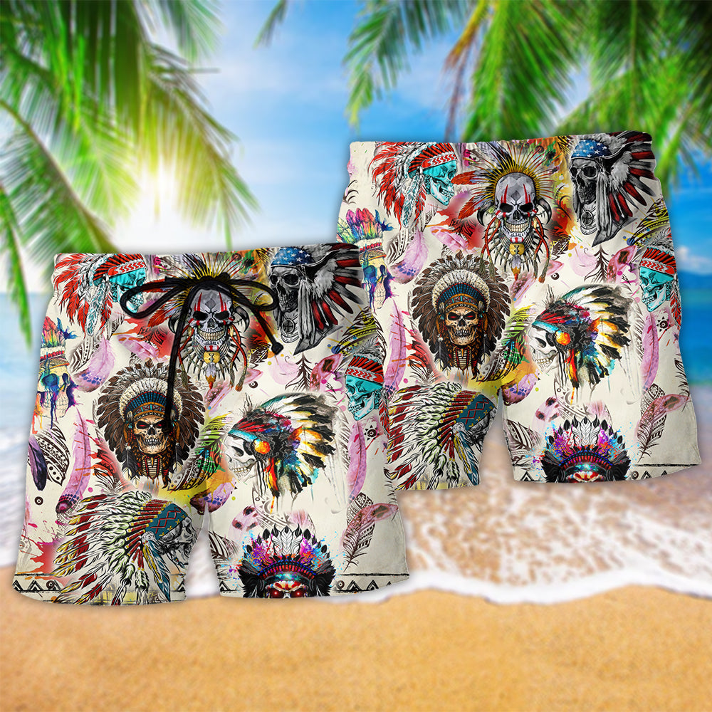 Native Inspired Cultural Heritage Color Art – Beach Short