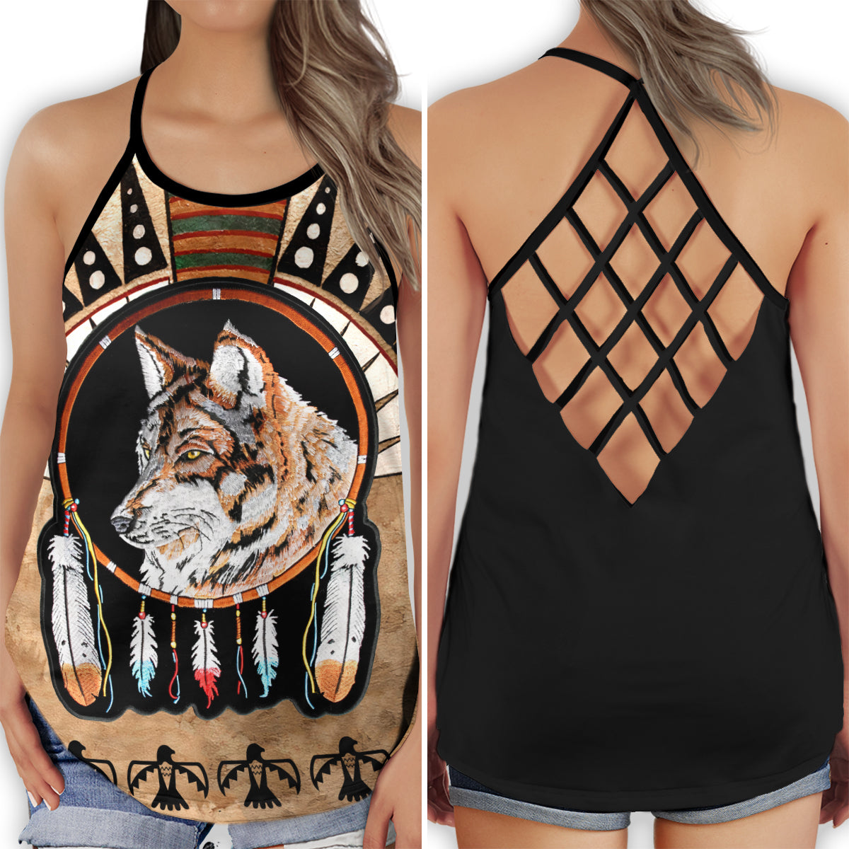 Native American Culture Heritage Inspired Art Style - Hollow Tank Top