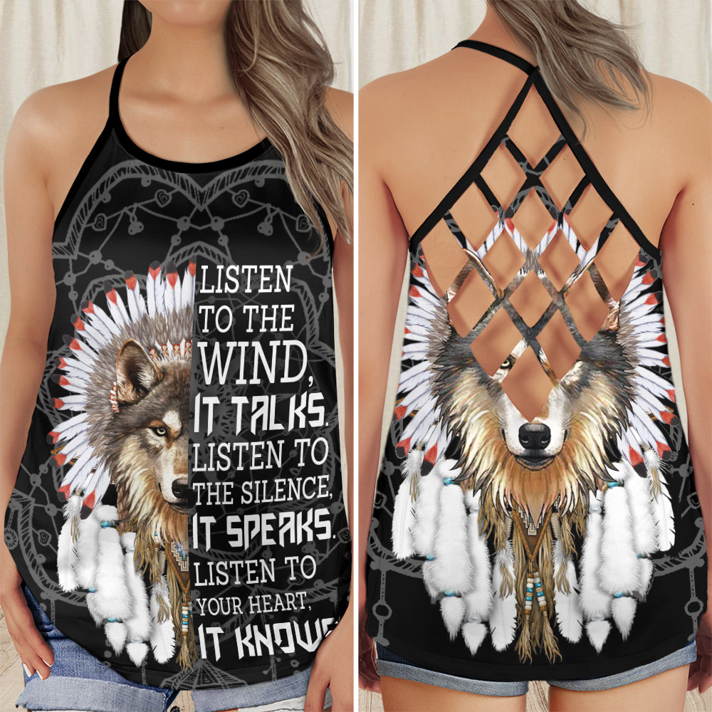 Peaceful Spirit Listen To The Wind - Hollow Tank Top