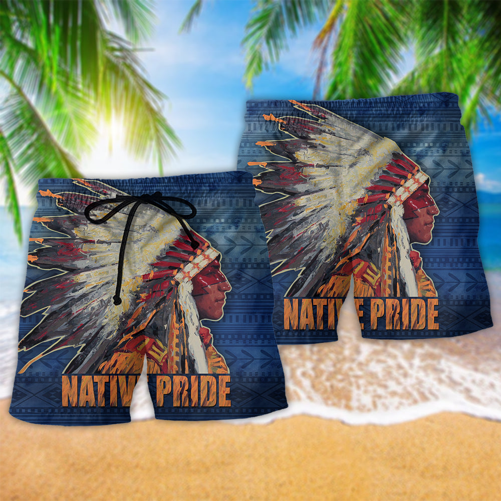 Native Pride Love And Peace Art – Beach Short