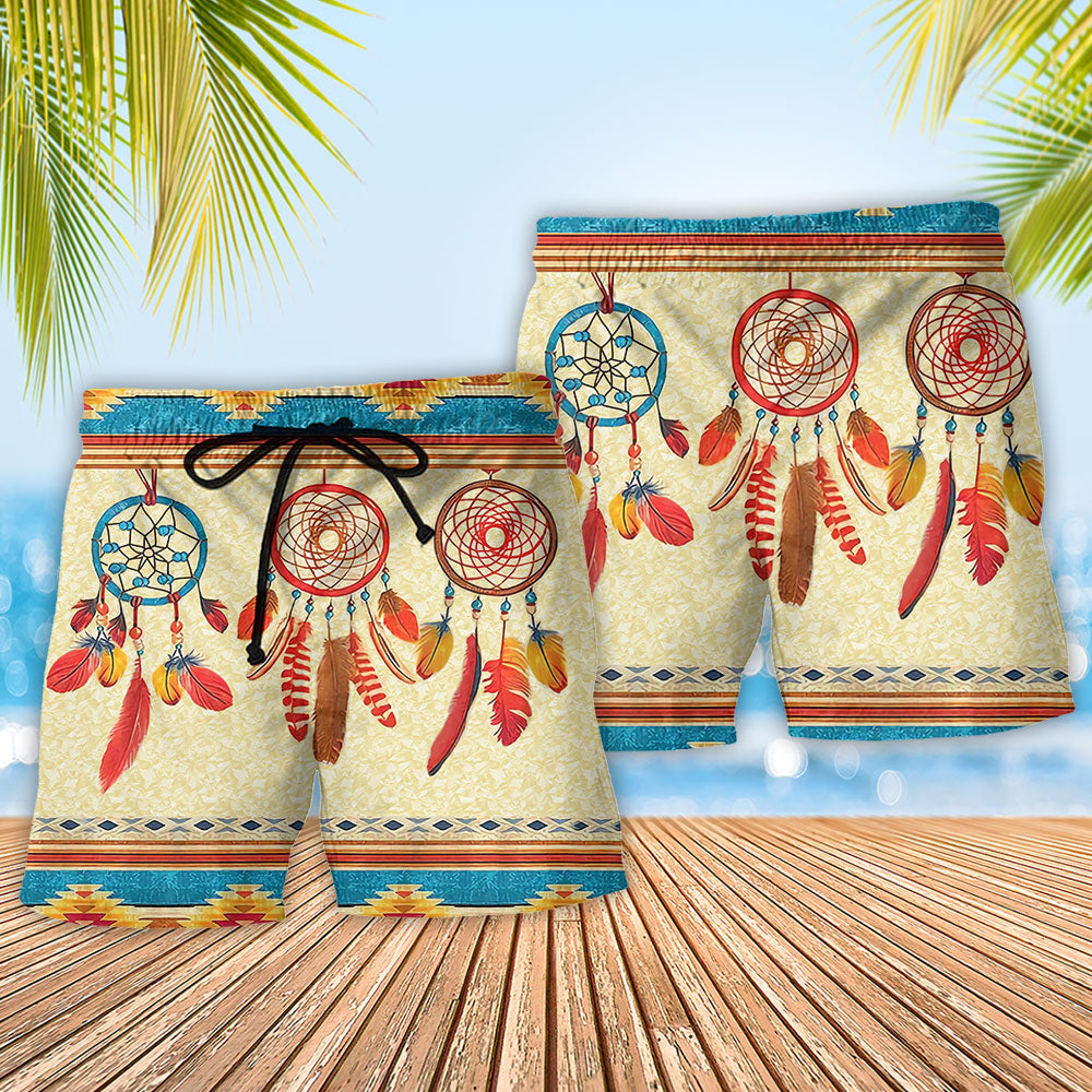 Native Dreamcatcher Peace Art – Beach Short