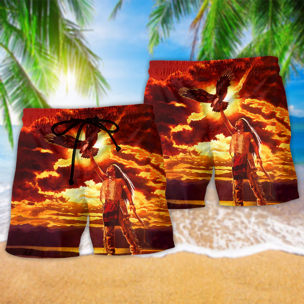 Native Peace Sunset Style - Beach Short