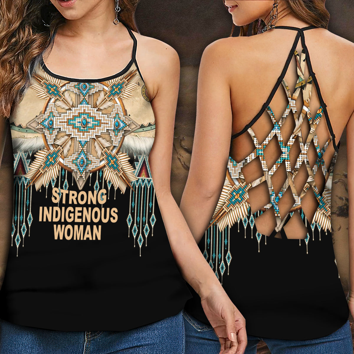 Strong Woman Peace Empowerment – Hollow Tank Top