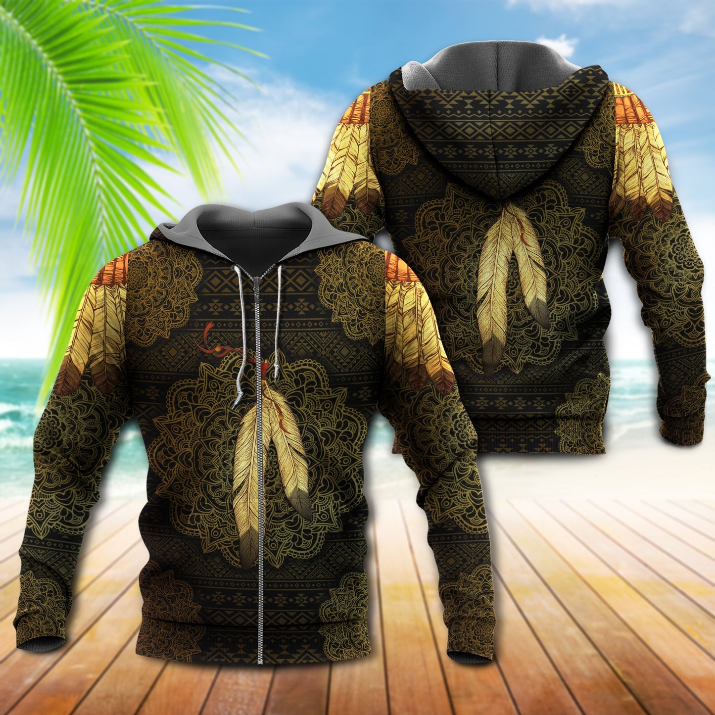 Native Love Nature Pattern Style - 3D Hoodie4