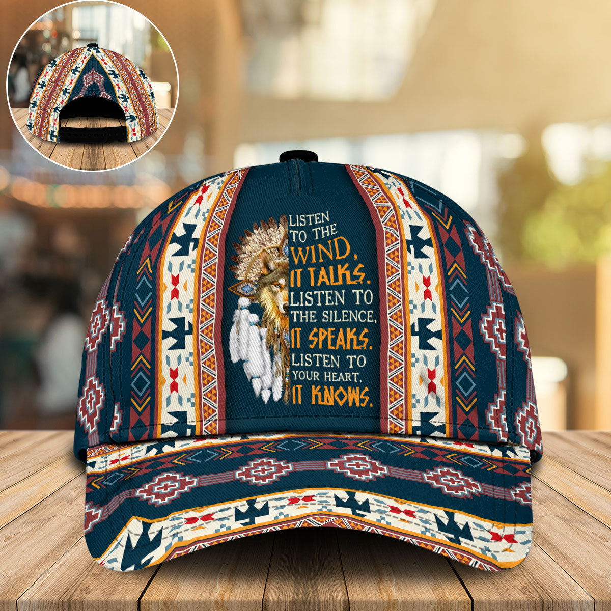 Native Wolf Dreamcatcher Wind – Classic Cap