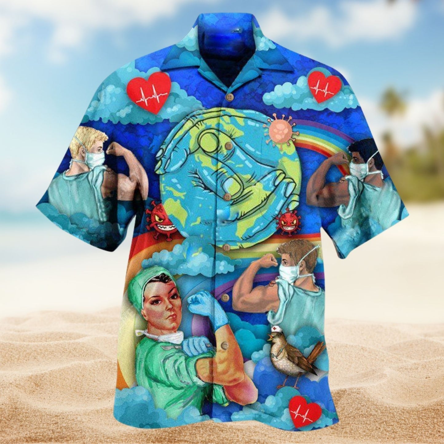 Never Underestimate A Survivor Nurse Edition – Hawaiian Shirt