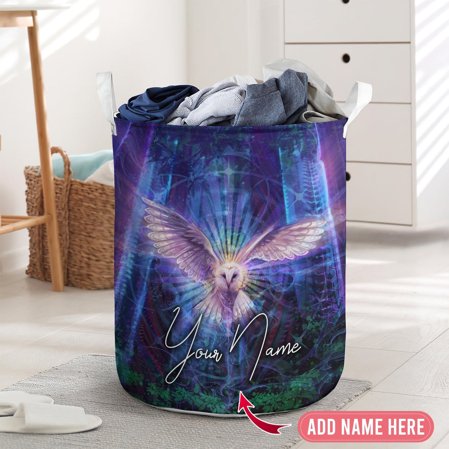 Night owl mysterious style personalized - Laundry basket - LAUB08TNH020322-Owls Matrix