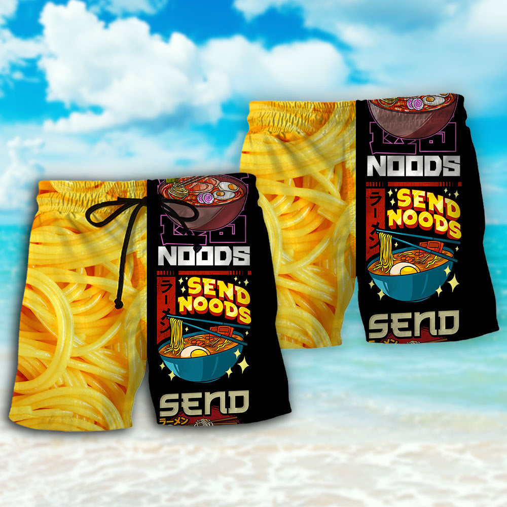 Send Noods Funny Noodle Food – Beach Short