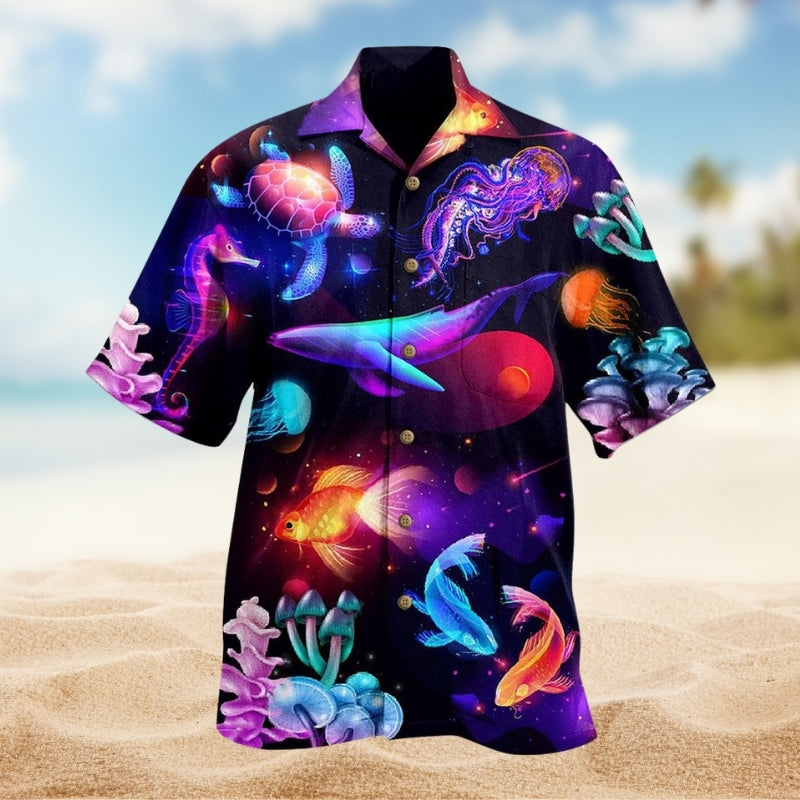 Ocean Love Fish Turtle Limited Edition – Hawaiian Shirt