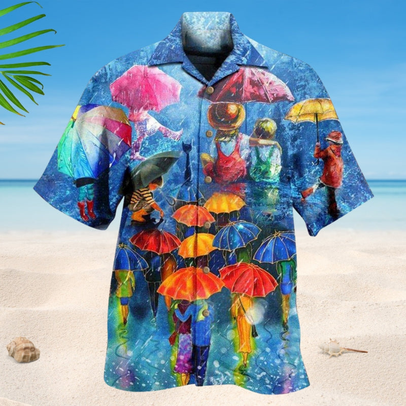 Umbrellas On A Rainy Day Style – Hawaiian Shirt