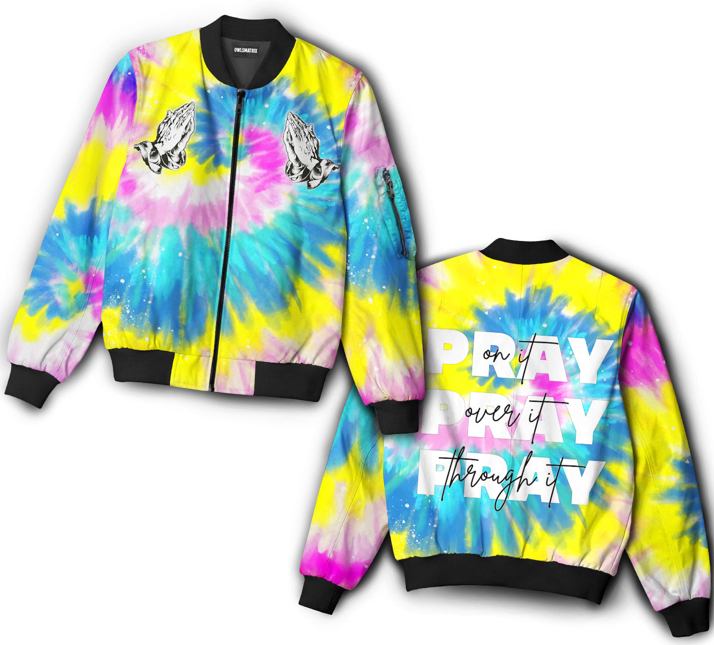 Pray on it - Bomber jacket - BOMJ02TNH040921-Owls Matrix