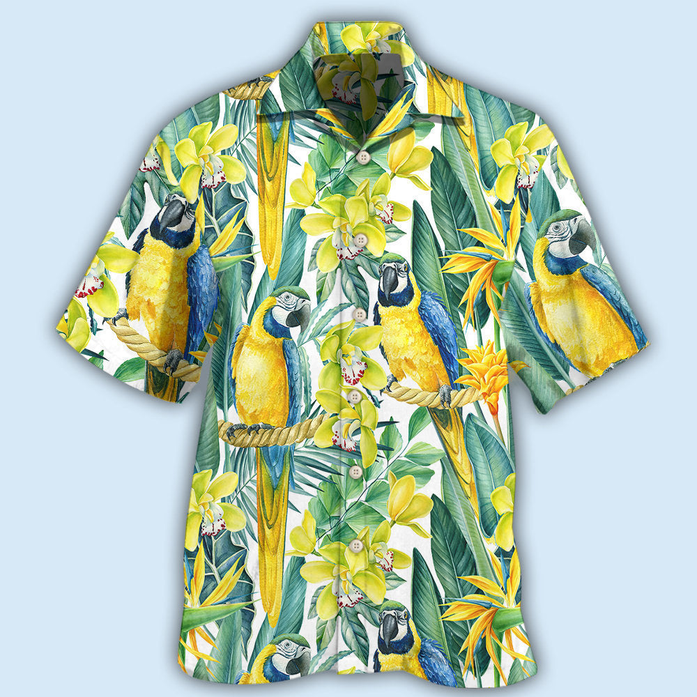 Parrot Tropical Floral Pattern – Hawaiian Shirt
