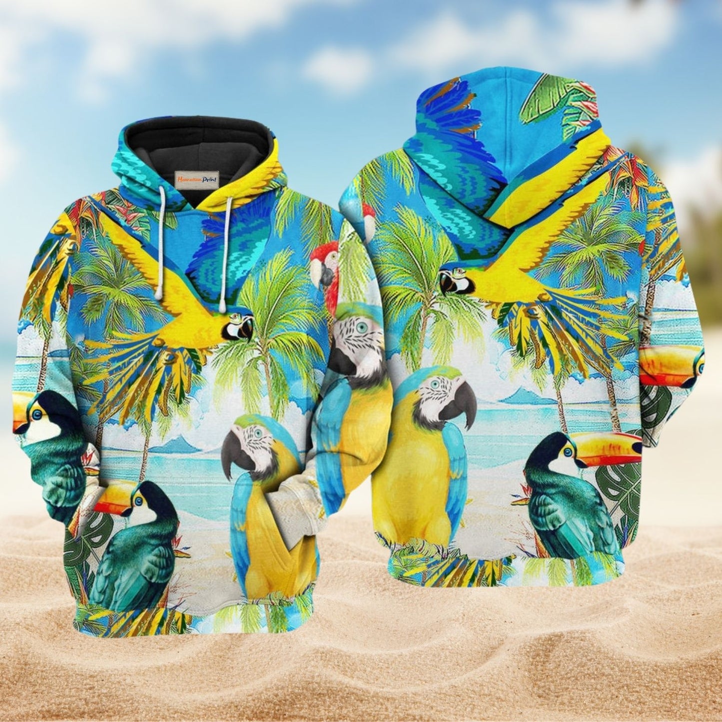 Parrot Beach Vibe Style - 3D Hoodie