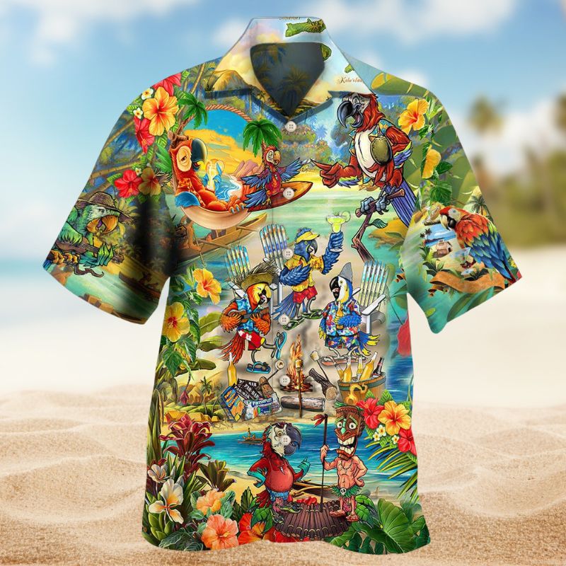 Parrots Party In Hawaii Edition – Hawaiian Shirt