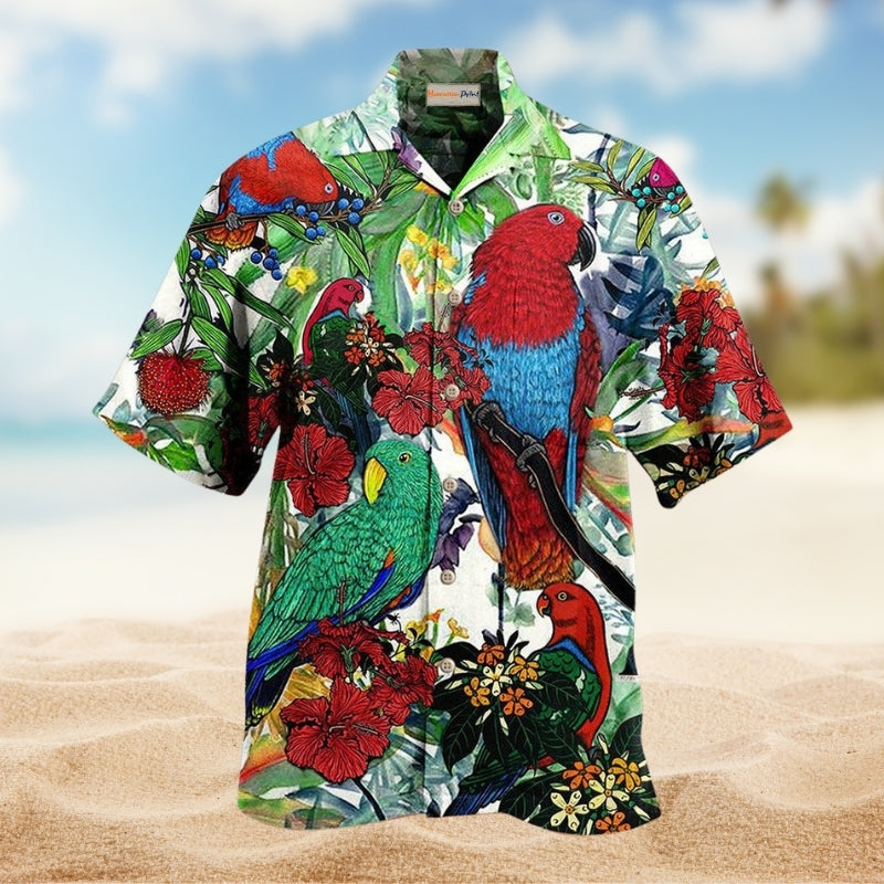 Parrots Red And Green Style Limited Edition – Hawaiian Shirt
