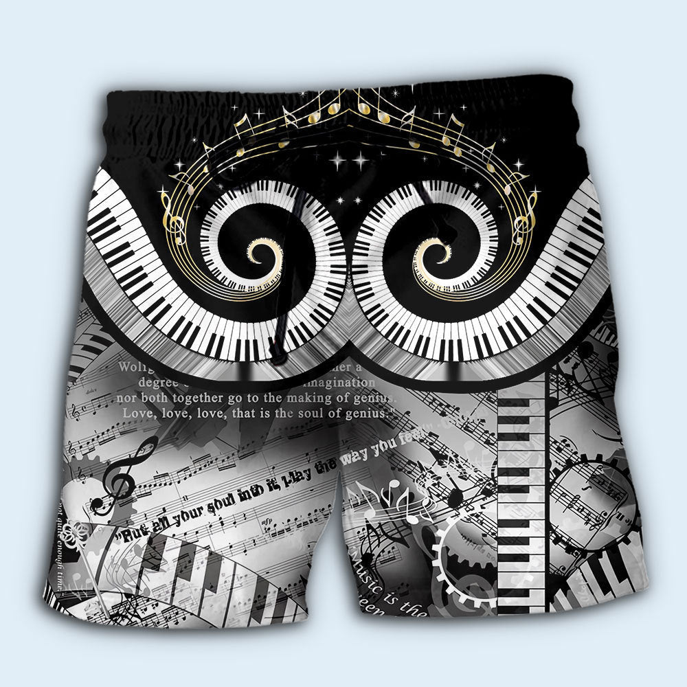Piano Music Lover Classic Style – Beach Short