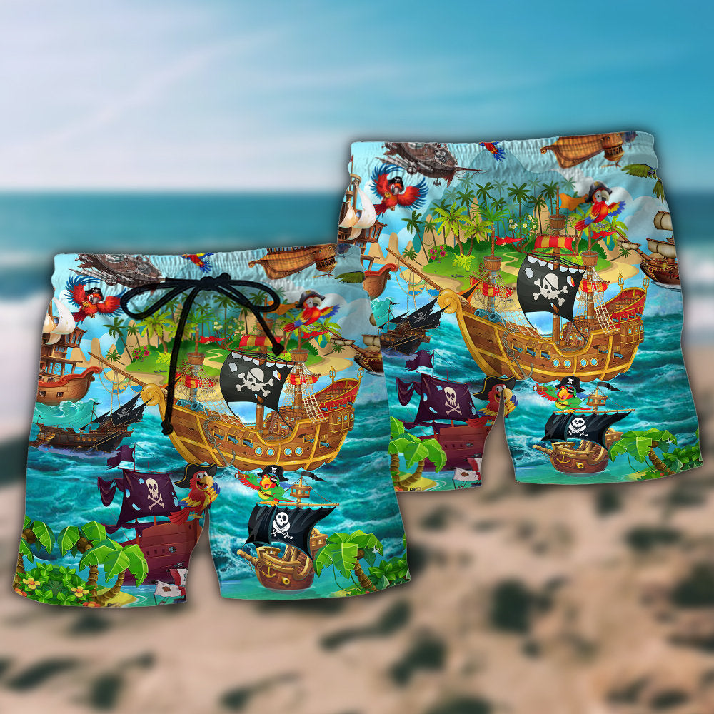 Pirate Life Adventure Quote Art – Beach Short