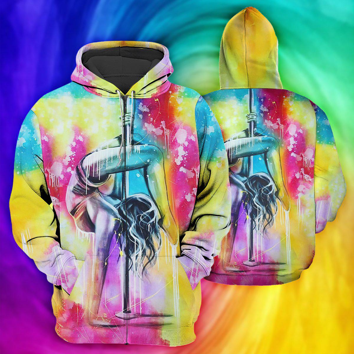 Pole Dance Color Mix Lovely - 3D Hoodie