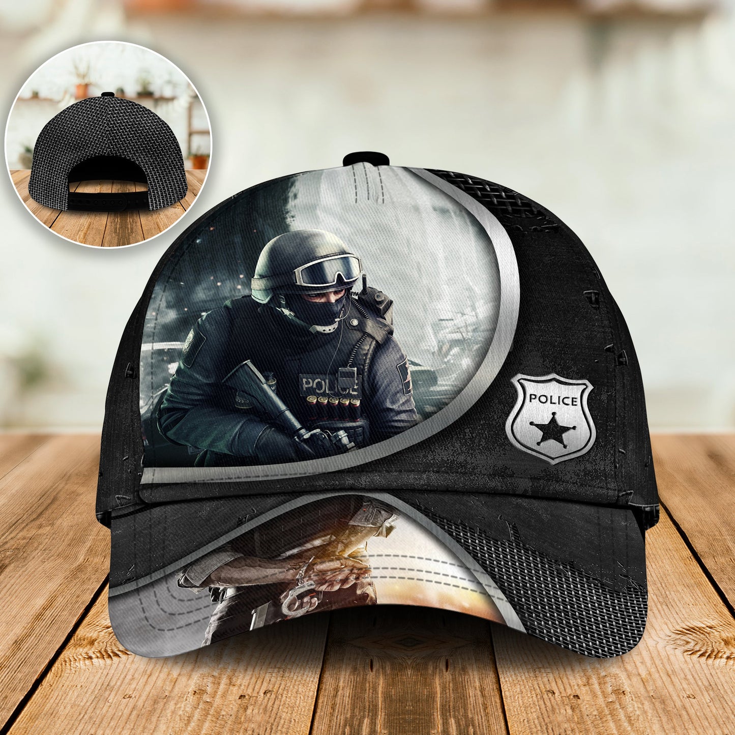 Police Black And White Style – Classic Cap