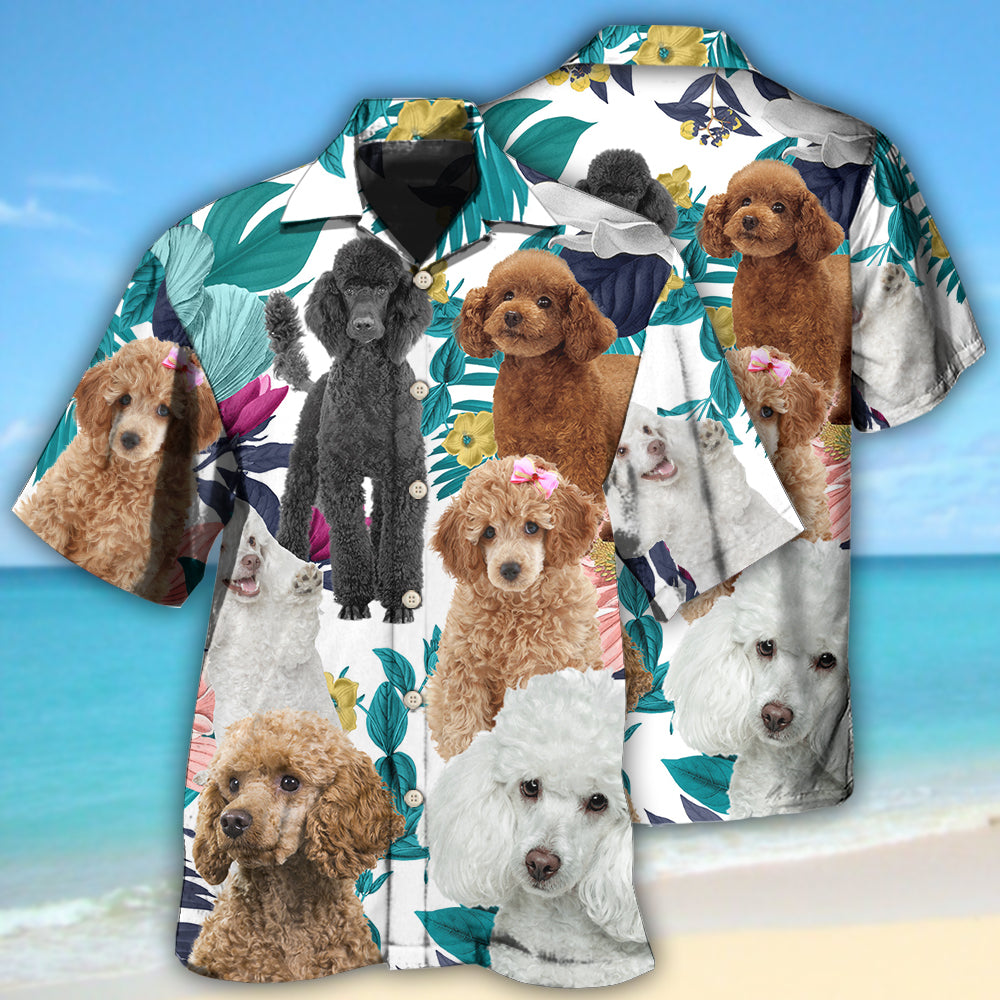 Poodle tropical leaf - Hawaiian shirt - HAWS03NGC290322